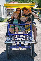 Four (4) wheel, four (4) person, two (2) person, Surrey bike(s) bicycle(s), quadricycles