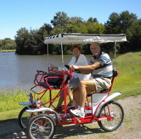 4 wheel bike, 4 wheel bicycle, surrey bike