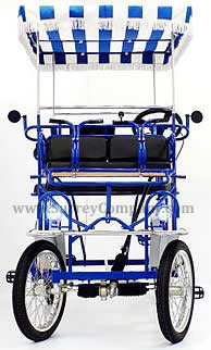 Four (4) wheel Surrey Bike Wide Track Design