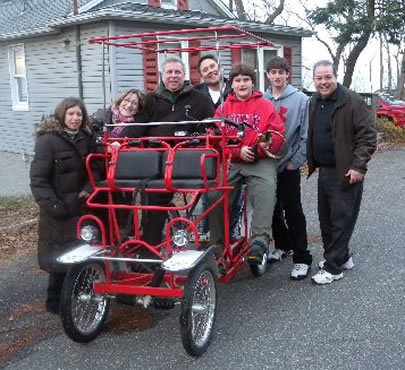 four wheel bike, four wheel bicycle, surrey bikes