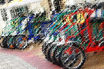 Four (4) wheel Surrey bikes bicycle